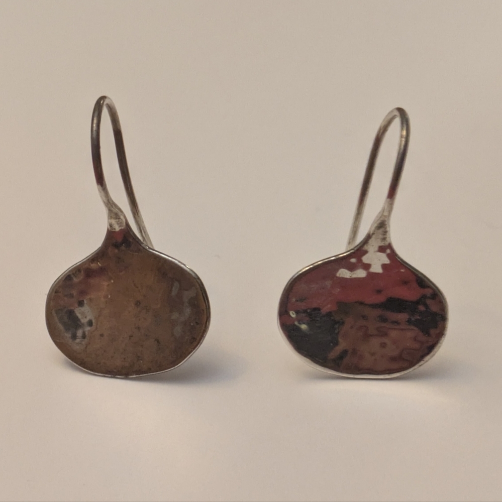 Ed Levin Sterling Silver Designer Signed Earrings